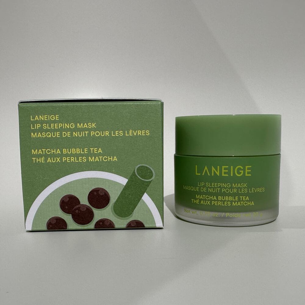 Laneige Lip Sleeping Mask Matcha Bubble Tea Lip Balm Limited Ed BNIB 20g/0.70 oz